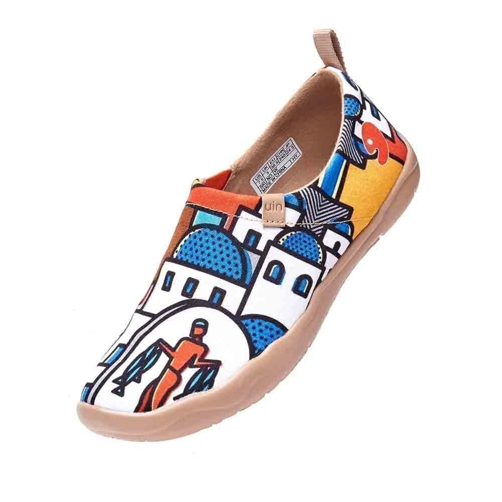 UIN Women's Slip On Casual Loafers Comfort Walking Shoes (Sunset in Santorini) - Picture 7 of 11